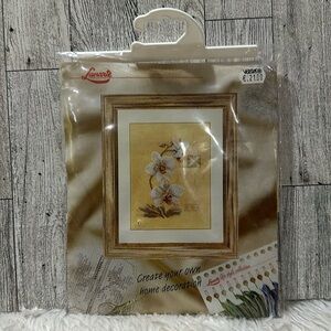 Lanarte floral cross stitch kit new